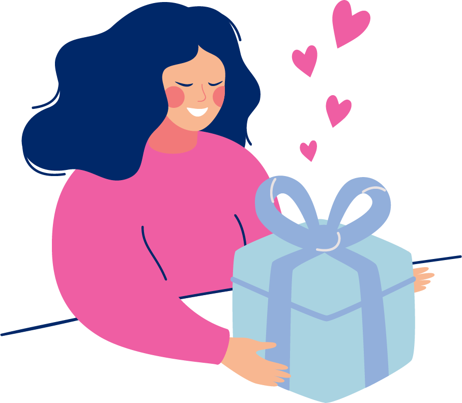 a box being unpacked by a woman